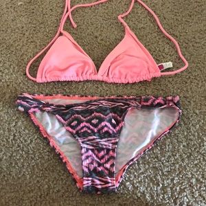 Pink and grey bikini